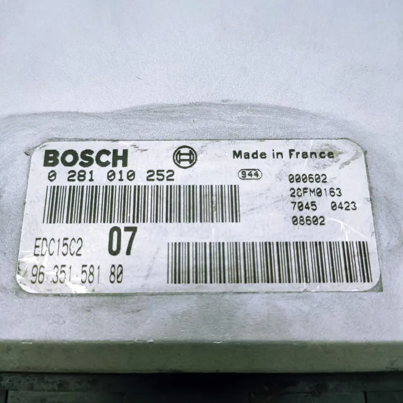 ECU BOSCH Citroen y Peugeot EDC15C2-6.1 / EDC 15C2-6.1 / 0281010252 | 0281 010 252 | 0 281 010 252 / 9635158180 | 96 351 581 80 ECU BOSCH Citroen y Peugeot EDC15C2-6.1 / EDC 15C2-6.1 / 0281010252 | 0281 010 252 | 0 281 010 252 / 9635158180 | 96 351 581 80 - Imagen 2