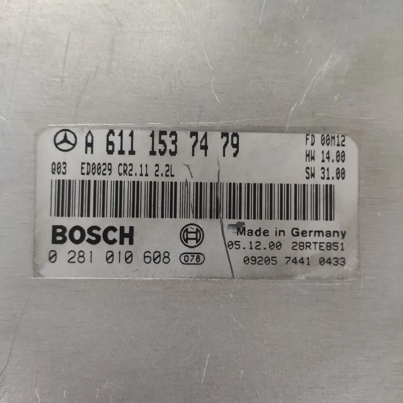 ECU BOSCH MERcedes EDC15C6-4.11 / EDC 15C6-4.11 / 0281010608 | 0281 010 608 | 0 281 010 608 / A6111537479 | A611 153 74 79 | A 611 153 74 79 | 6111537479 | 611 153 74 79 ECU BOSCH MERcedes EDC15C6-4.11 / EDC 15C6-4.11 / 0281010608 | 0281 010 608 | 0 281 010 608 / A6111537479 | A611 153 74 79 | A 611 153 74 79 | 6111537479 | 611 153 74 79 - Imagen 2