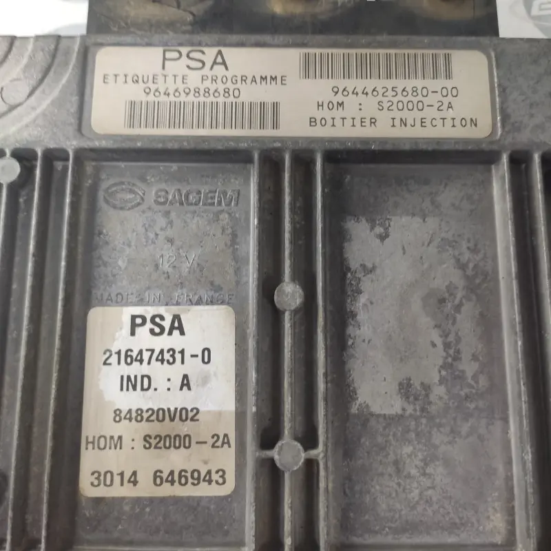 ECU Sagem Citroen y Peugeot S2000-2A / 21647431-0 | 21647431 0 | 216474310 / 9646988680 | 96 469 886 80 ECU Sagem Citroen y Peugeot S2000-2A / 21647431-0 | 21647431 0 | 216474310 / 9646988680 | 96 469 886 80 - Imagen 2
