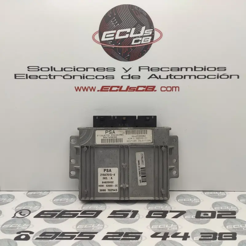 ECU Sagem Citroen y Peugeot S2000-2C / 21647915-4 | 21647915 4 | 216479154 / 9647498080 | 96 474 980 80 ECU Sagem Citroen y Peugeot S2000-2C / 21647915-4 | 21647915 4 | 216479154 / 9647498080 | 96 474 980 80