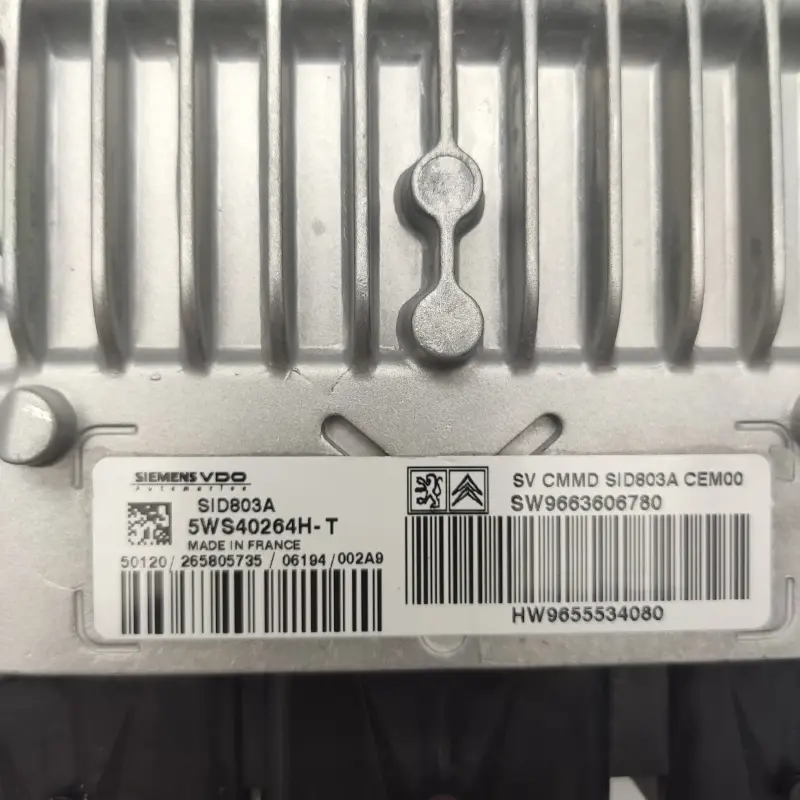ECU Siemens Citroen y Peugeot SID803A / SID 803A / 5WS40264H-T | 5WS40264H T | 5WS40264HT / HW9655534080 | HW 9655534080 | 9655534080 | HW96 555 340 80 | HW 96 555 340 80 | 96 555 340 80 ECU Siemens Citroen y Peugeot SID803A / SID 803A / 5WS40264H-T | 5WS40264H T | 5WS40264HT / HW9655534080 | HW 9655534080 | 9655534080 | HW96 555 340 80 | HW 96 555 340 80 | 96 555 340 80 - Imagen 2