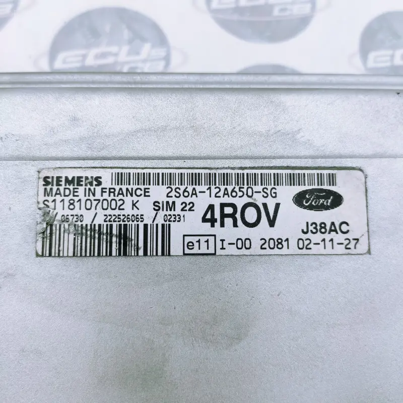 ECU Siemens Ford SIM22 / SIM 22 / S 118107002K | S 118107002 K | S118107002 K | S118107002K / 2S6A-12A650-SG | 2S6A 12A650 SG | 2S6A12A650SG | 2S6A-12A650SG ECU Siemens Ford SIM22 / SIM 22 / S 118107002K | S 118107002 K | S118107002 K | S118107002K / 2S6A-12A650-SG | 2S6A 12A650 SG | 2S6A12A650SG | 2S6A-12A650SG - Imagen 2