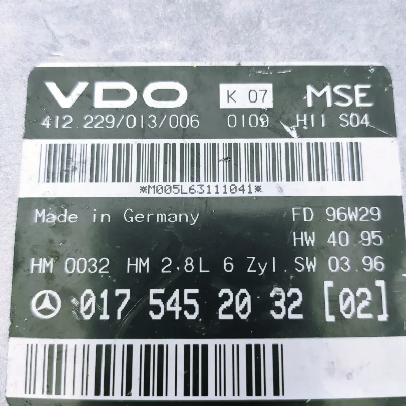 ECU VDO Mercedes VDO / 412.229/013/006 | 412229013006 / 0175452032 | 017 545 20 32 ECU VDO Mercedes VDO / 412.229/013/006 | 412229013006 / 0175452032 | 017 545 20 32 - Imagen 2