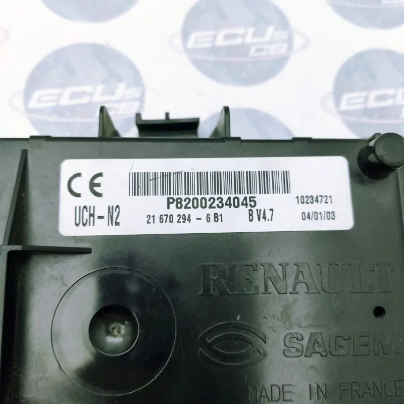 UCH Sagem Renault UCH-N2 UCHN2 UCH.N2 UCH N2 / 21670294-6B1 21670294.6B1 216702946B1 21670294 6B1 / P8200234045 P 8200234045 8200234045 82 002 340 45 UCH Sagem Renault UCH-N2 UCHN2 UCH.N2 UCH N2 / 21670294-6B1 21670294.6B1 216702946B1 21670294 6B1 / P8200234045 P 8200234045 8200234045 82 002 340 45 - Imagen 2