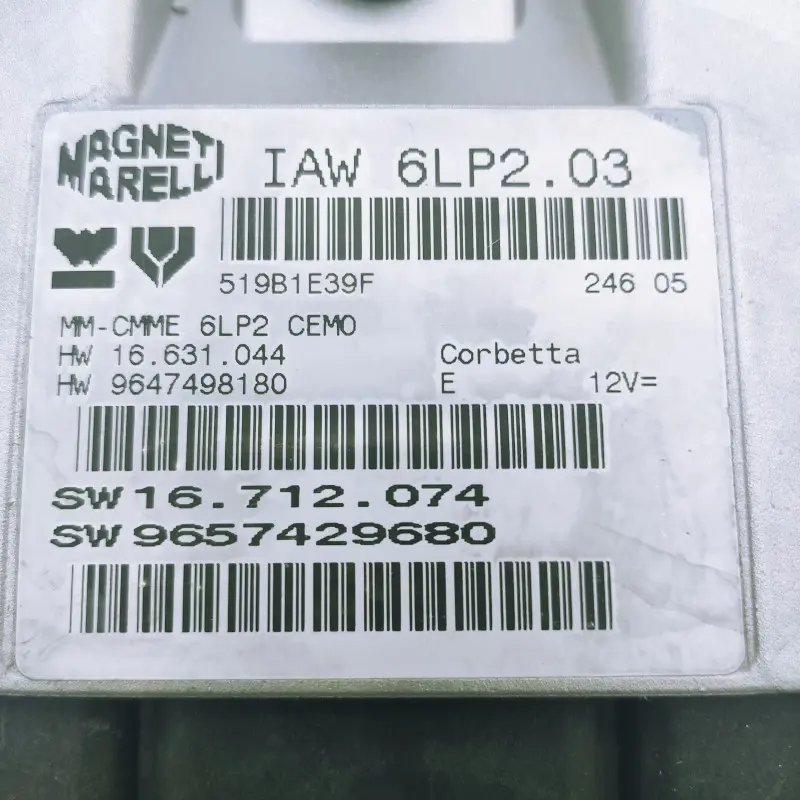 ECU Magneti MarellI Citroen y Peugeot IAW6LP2.03 / IAW 6LP2.03 / HW16.631.044 | HW16-631-044 | HW16 631 044 | HW16631044 | HW96474498180 | HW96 474 498 180 | 96474498180 | 96 474 498 180 / SW16.712.074 | SW16-712-074 | SW16 712 074 | SW16712074 | SW9657429680 | SW 96 574 296 80 | 9657429680 | 96 574 296 80 ECU Magneti MarellI Citroen y Peugeot IAW6LP2.03 / IAW 6LP2.03 / HW16.631.044 | HW16-631-044 | HW16 631 044 | HW16631044 | HW96474498180 | HW96 474 498 180 | 96474498180 | 96 474 498 180 / SW16.712.074 | SW16-712-074 | SW16 712 074 | SW16712074 | SW9657429680 | SW 96 574 296 80 | 9657429680 | 96 574 296 80 - Imagen 2
