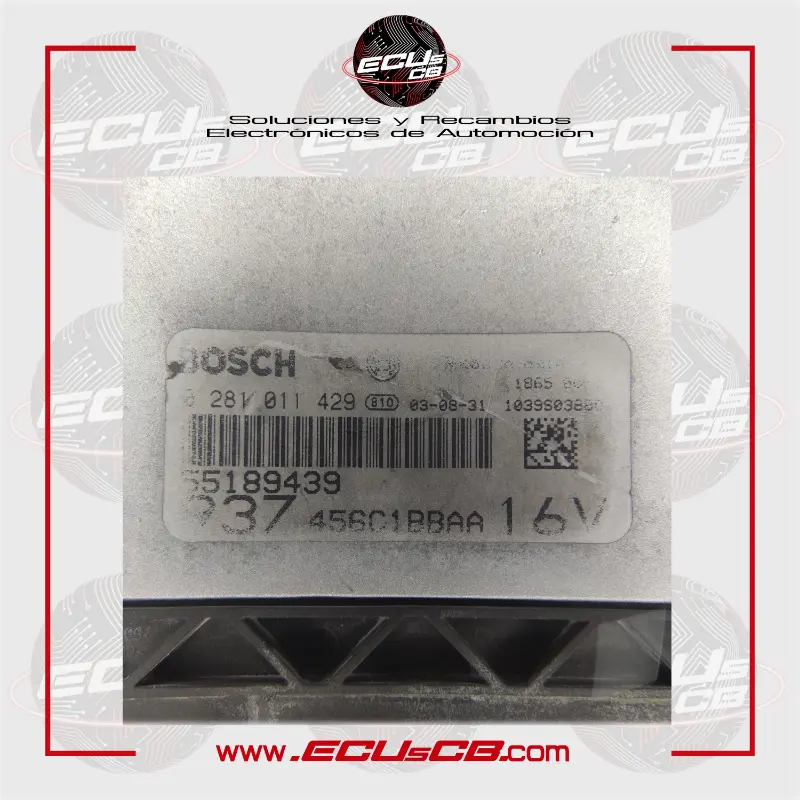 ECU BOSCH EDC16C8-1.1 / 0281011429 / 55189439 Alfa Romeo - EDC 16C8-1.1 / 0281 011 429 | 0 281 011 429 / 55 189 439 | 937456C1BBAA ECU BOSCH EDC16C8-1.1 / 0281011429 / 55189439 Alfa Romeo - EDC 16C8-1.1 / 0281 011 429 | 0 281 011 429 / 55 189 439 | 937456C1BBAA - Imagen 2