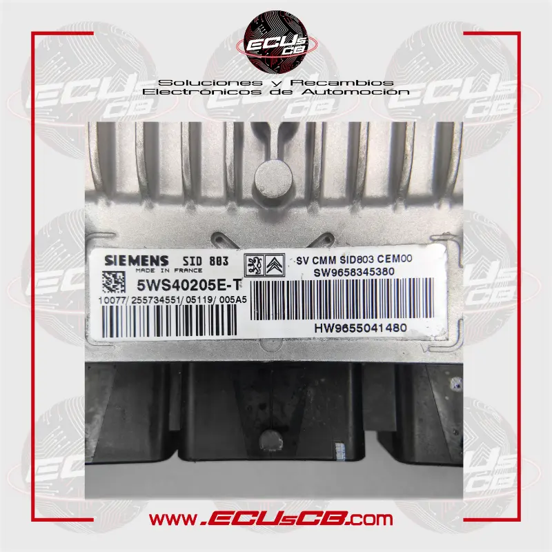 ECU Siemens Citroen y Peugeot SID803 / SID 803 / 5WS40205E-T | 5WS40205E.T | 5WS40205E T | 5WS40205ET / HW9655041480 | HW 9655041480 | HW96 550 414 80 | HW 96 550 414 80 | 9655041480 | 96 550 414 80 ECU Siemens Citroen y Peugeot SID803 / SID 803 / 5WS40205E-T | 5WS40205E.T | 5WS40205E T | 5WS40205ET / HW9655041480 | HW 9655041480 | HW96 550 414 80 | HW 96 550 414 80 | 9655041480 | 96 550 414 80 - Imagen 2