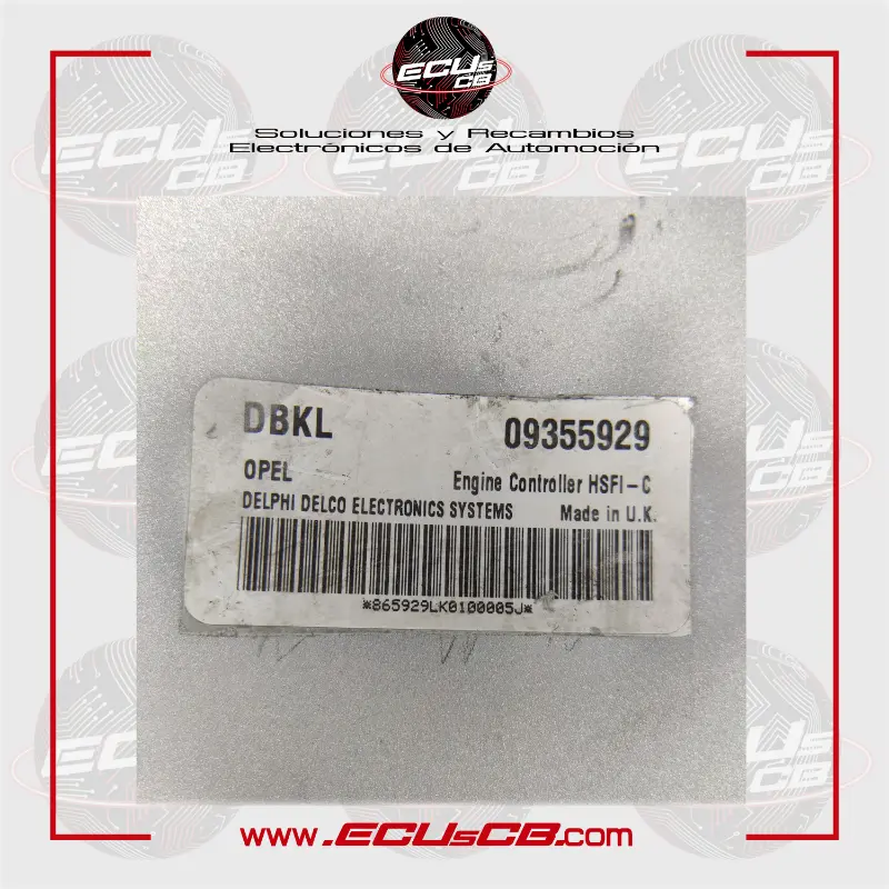 ECU Delphi Opel HSFI C / HSFI-C / 09355929 | 09355929DBKL | / 09 355 929 | 09 355 929 DBKL | 09355929 DBKL ECU Delphi Opel HSFI C / HSFI-C / 09355929 | 09355929DBKL | / 09 355 929 | 09 355 929 DBKL | 09355929 DBKL - Imagen 2