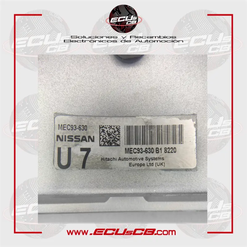 ECU Hitachi Nissan MEC93-010 / MEC93.010 / MEC93 010 / MEC93010 / MEC93-630 | MEC93.630 | MEC93 630 | MEC93630 / MEC93-630 B1 8220 | MEC93.630 B1 8220 ECU Hitachi Nissan MEC93-010 / MEC93.010 / MEC93 010 / MEC93010 / MEC93-630 | MEC93.630 | MEC93 630 | MEC93630 / MEC93-630 B1 8220 | MEC93.630 B1 8220 - Imagen 2