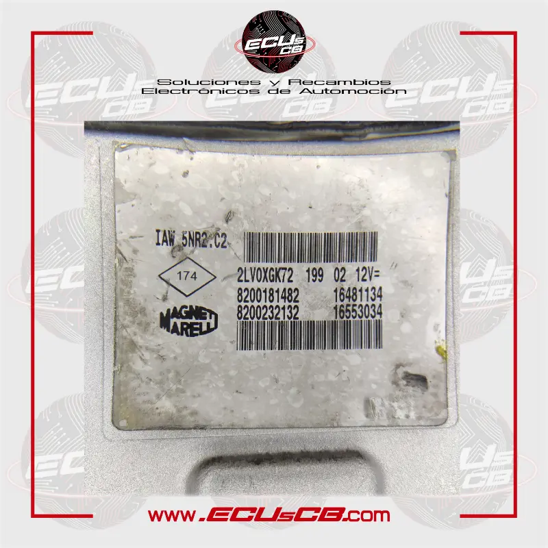 ECU Magneti Marelli Renault IAW5NR2.C2 / IAW 5NR2.C2 / 16481134 | 16553034 / 8200181482 | 8200 181 482 | 8200232132 | 8200 232 132 ECU Magneti Marelli Renault IAW5NR2.C2 / IAW 5NR2.C2 / 16481134 | 16553034 / 8200181482 | 8200 181 482 | 8200232132 | 8200 232 132 - Imagen 2