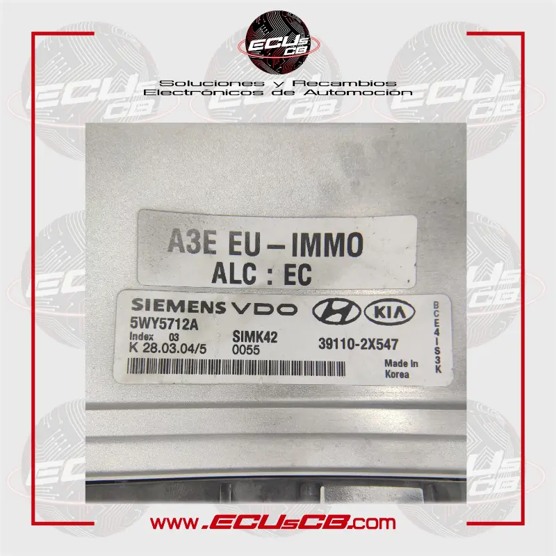ECU Siemens Citroen y Peugeot SIMK42 / SIM K42 / 5WY5712A | 5WY5712 A | 5WY5712 / 39110-2X547 | 39110.2X547 | 39110 2X547 | 391102X547 ECU Siemens Citroen y Peugeot SIMK42 / SIM K42 / 5WY5712A | 5WY5712 A | 5WY5712 / 39110-2X547 | 39110.2X547 | 39110 2X547 | 391102X547 - Imagen 2
