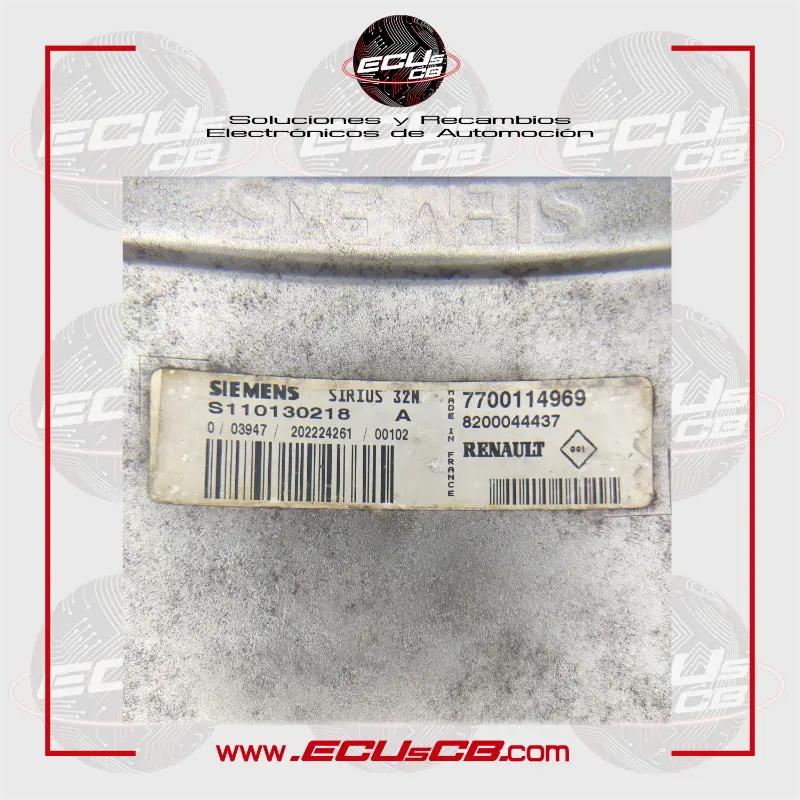 ECU Siemens Renault SIRIUS32N / SIRIUS 32N / S110130218A | S 110130218 A | S110130218 A | S 110130218A | S110130218 | 110130218A | 110130218 | / 8200044437 | 8200 044 437 | 7700114969 | 7700 114 969 ECU Siemens Renault SIRIUS32N / SIRIUS 32N / S110130218A | S 110130218 A | S110130218 A | S 110130218A | S110130218 | 110130218A | 110130218 | / 8200044437 | 8200 044 437 | 7700114969 | 7700 114 969 - Imagen 2