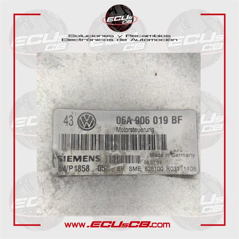 ECU Siemens Volkswagen SIMOS2 / SIMOS 2 / 5WP485805 | 5WP 4858 05 / 06A906019BF | 06A906019 BF | 06A 906 019BF | 06A 906 019 BF | 06A906019 | 06A 906 019 ECU Siemens Volkswagen SIMOS2 / SIMOS 2 / 5WP485805 | 5WP 4858 05 / 06A906019BF | 06A906019 BF | 06A 906 019BF | 06A 906 019 BF | 06A906019 | 06A 906 019 - Imagen 2