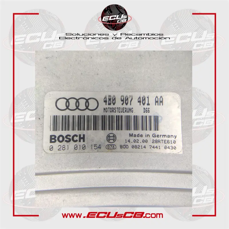 ECU BOSCH Audi EDC15M / EDC 15M / 0281010154 | 0281 010 154 | 0 281 010 154 / 4B0907401AA | 4B0907401 AA | 4B0 907 401AA | 4B0 907 401 AA | 4B0 907 401 | 4B0907401 ECU BOSCH Audi EDC15M / EDC 15M / 0281010154 | 0281 010 154 | 0 281 010 154 / 4B0907401AA | 4B0907401 AA | 4B0 907 401AA | 4B0 907 401 AA | 4B0 907 401 | 4B0907401 - Imagen 2
