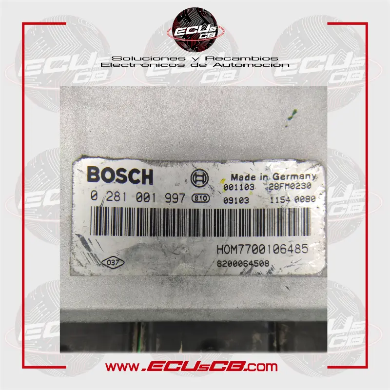 ECU BOSCH Renault EDC15C3-3.2 / EDC 15C3-3.2 / 0281001997 | 0281 001 997 | 0 281 001 997 / HOM7700106485 | HOM 7700106485 | HOM7700 106 485 | HOM 7700 106 485 | 7700106485 | 7700 106 485 | 8200064508 | 8200 064 508 ECU BOSCH Renault EDC15C3-3.2 / EDC 15C3-3.2 / 0281001997 | 0281 001 997 | 0 281 001 997 / HOM7700106485 | HOM 7700106485 | HOM7700 106 485 | HOM 7700 106 485 | 7700106485 | 7700 106 485 | 8200064508 | 8200 064 508 - Imagen 2