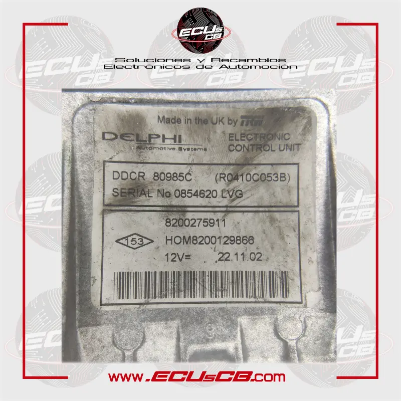 ECU Delphi Nissan DDCR / R0410C053B | R 0410C053 B | R0410C053 B | R 0410C053B | R0410C053 | 0410C053B | 0410C053 / HOM8200129866 | HOM 8200129866 | HOM8200 129 866 | HOM 8200 129 866 | 8200129866 | 8200 129 866 | 8200275911 | 8200 275 911 ECU Delphi Nissan DDCR / R0410C053B | R 0410C053 B | R0410C053 B | R 0410C053B | R0410C053 | 0410C053B | 0410C053 / HOM8200129866 | HOM 8200129866 | HOM8200 129 866 | HOM 8200 129 866 | 8200129866 | 8200 129 866 | 8200275911 | 8200 275 911 - Imagen 2