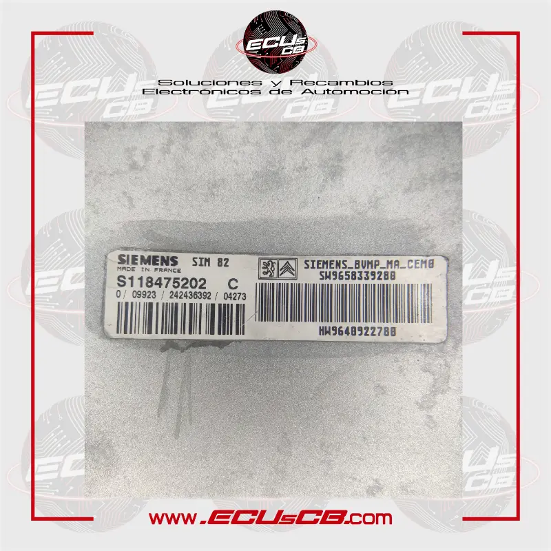 ECU Siemens Citroen y Peugeot SIM82 / SIM 82 / S118475202C | S 118475202 C | S118475202 C | S 118475202C | S118475202 | 118475202C | 118475202 / HW9640922780 | HW 9640922780 | HW96 409 227 80 | HW 96 409 227 80 | 9640922780 | 96 409 227 80 ECU Siemens Citroen y Peugeot SIM82 / SIM 82 / S118475202C | S 118475202 C | S118475202 C | S 118475202C | S118475202 | 118475202C | 118475202 / HW9640922780 | HW 9640922780 | HW96 409 227 80 | HW 96 409 227 80 | 9640922780 | 96 409 227 80 - Imagen 2