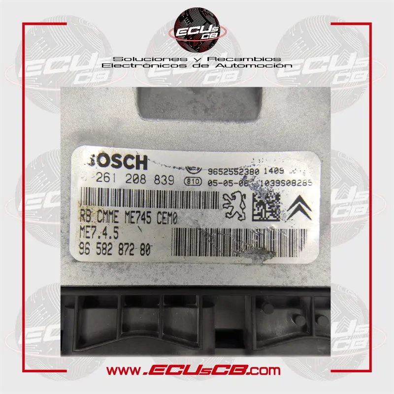 ECU BOSCH Citroen y Peugeot ME7.4.5 / ME 7.4.5 / 0261208839 | 0261 208 839 | 0 261 208 839 / 9658287280 | 96 582 872 80 ECU BOSCH Citroen y Peugeot ME7.4.5 / ME 7.4.5 / 0261208839 | 0261 208 839 | 0 261 208 839 / 9658287280 | 96 582 872 80 - Imagen 2