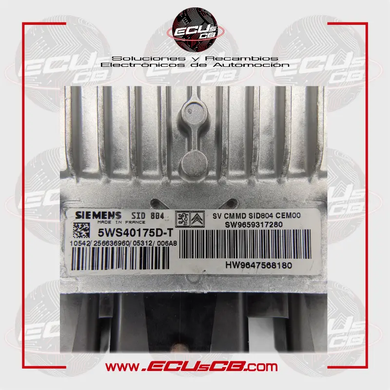 ECU Siemens Citroen y Peugeot SID804 / SID 804 / 5WS40175D-T | 5WS40175D.T | 5WS40175D T | 5WS40175DT / HW9647568180 | HW 9647568180 | HW96 475 681 80 | HW 96 475 681 80 | 9647568180 | 96 475 681 80 ECU Siemens Citroen y Peugeot SID804 / SID 804 / 5WS40175D-T | 5WS40175D.T | 5WS40175D T | 5WS40175DT / HW9647568180 | HW 9647568180 | HW96 475 681 80 | HW 96 475 681 80 | 9647568180 | 96 475 681 80 - Imagen 2