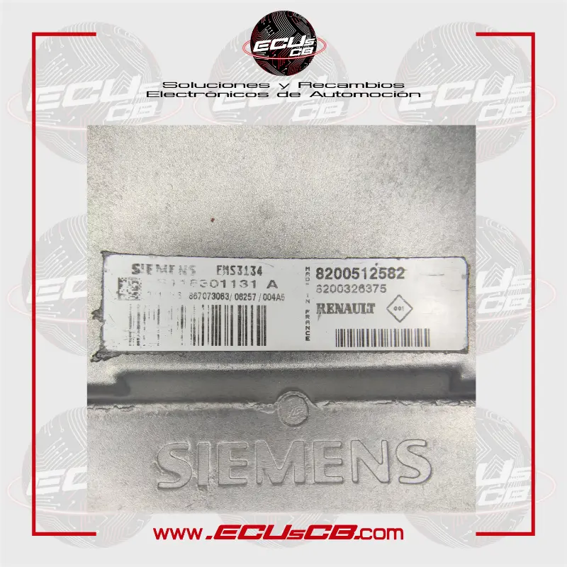 ECU Siemens Renault EMS3134 / EMS 3134 / S118301131A | S118301131 A | S 118301131A | S 118301131 A | S118301131 | 118301131A | 118301131 / 8200512582 | 8200 512 582 | 8200326375 | 8200 326 375 ECU Siemens Renault EMS3134 / EMS 3134 / S118301131A | S118301131 A | S 118301131A | S 118301131 A | S118301131 | 118301131A | 118301131 / 8200512582 | 8200 512 582 | 8200326375 | 8200 326 375 - Imagen 2