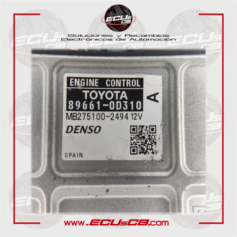 ECU Denso Toyota DENSO TOYOTA / 89661-0D310 | 89661.0D310 | 89661 0D310 | 896610D310 / MB275100-2494 | MB275100 2494 | MB275100.2494 | MB2751002494 | 2751002494 ECU Denso Toyota DENSO TOYOTA / 89661-0D310 | 89661.0D310 | 89661 0D310 | 896610D310 / MB275100-2494 | MB275100 2494 | MB275100.2494 | MB2751002494 | 2751002494 - Imagen 2
