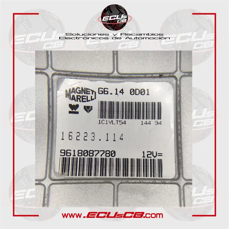 ECU Magneti Marelli Citroen y Peugeot G6.140D01 / 16223.114 | 16223 114 | 16223114 / 9618087780 | 96 180 877 80 ECU Magneti Marelli Citroen y Peugeot G6.140D01 / 16223.114 | 16223 114 | 16223114 / 9618087780 | 96 180 877 80 - Imagen 2