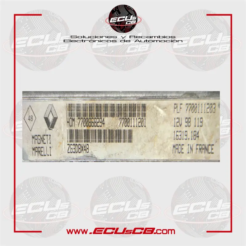 ECU Magneti Marelli Renault SAFIR2 / 16319.184 / HOM 7700868294 | 7700868294 | HOM7700868294 ECU Magneti Marelli Renault SAFIR2 / 16319.184 / HOM 7700868294 | 7700868294 | HOM7700868294 - Imagen 2