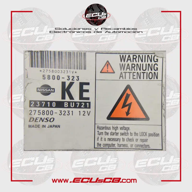 ECU Denso DENSO NISSAN / 275800-3231 / 23710BU721 Nissan - / 275800.3231 | 275800 3231 | 2758003231 / 23710 BU721 ECU Denso DENSO NISSAN / 275800-3231 / 23710BU721 Nissan - / 275800.3231 | 275800 3231 | 2758003231 / 23710 BU721 - Imagen 2