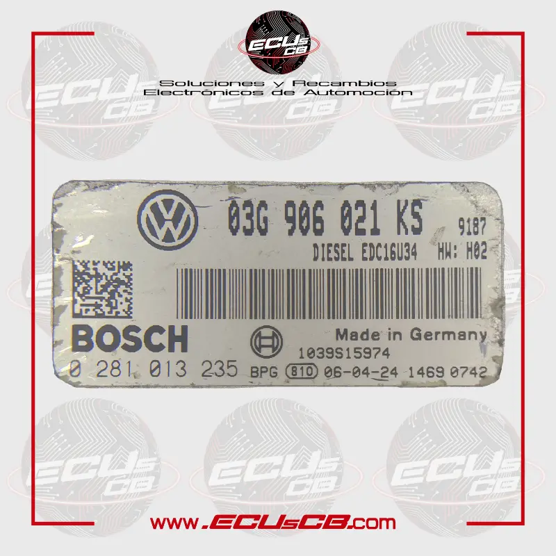 ECU BOSCH Volkswagen EDC16U34-3.42 / EDC 16U34-3.42 / 0281013235 | 0281 013 235 | 0 281 013 235 / 03G906021KS | 03G906021 KS | 03G 906 021KS | 03G 906 021 KS | 03G906021 | 03G 906 021 ECU BOSCH Volkswagen EDC16U34-3.42 / EDC 16U34-3.42 / 0281013235 | 0281 013 235 | 0 281 013 235 / 03G906021KS | 03G906021 KS | 03G 906 021KS | 03G 906 021 KS | 03G906021 | 03G 906 021 - Imagen 2