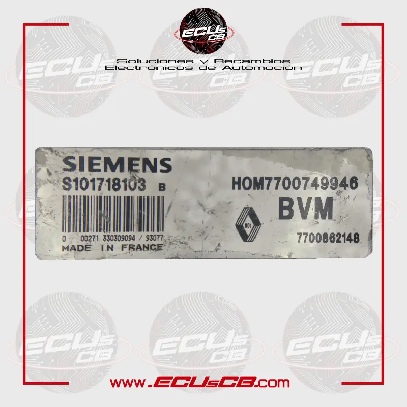 ECU Siemens Renault FENIX3 / FENIX 3 / S101718103B | S 101718103 B | S101718103 B | S 101718103B | S101718103 | 101718103B | 101718103 / HOM7700749946 | HOM 7700749946 | 7700749946 | 7700 749 946 | 7700862148 | 7700 862 148 ECU Siemens Renault FENIX3 / FENIX 3 / S101718103B | S 101718103 B | S101718103 B | S 101718103B | S101718103 | 101718103B | 101718103 / HOM7700749946 | HOM 7700749946 | 7700749946 | 7700 749 946 | 7700862148 | 7700 862 148 - Imagen 2