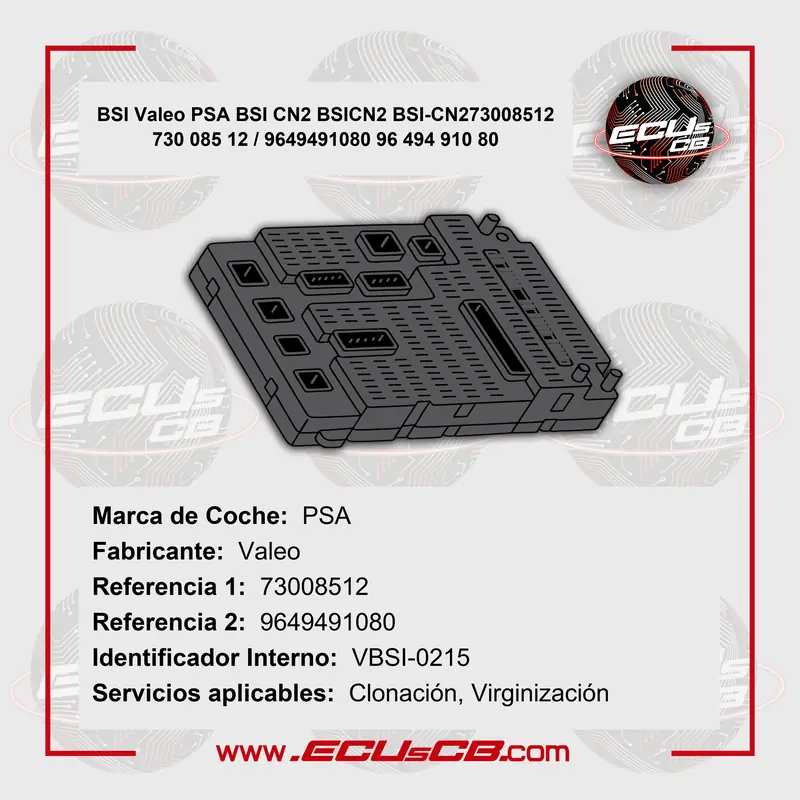 BSI Valeo PSA BSI CN2 BSICN2 BSI-CN273008512 730 085 12 / 9649491080 96 494 910 80 BSI Valeo PSA BSI CN2 BSICN2 BSI-CN273008512 730 085 12 / 9649491080 96 494 910 80_5B