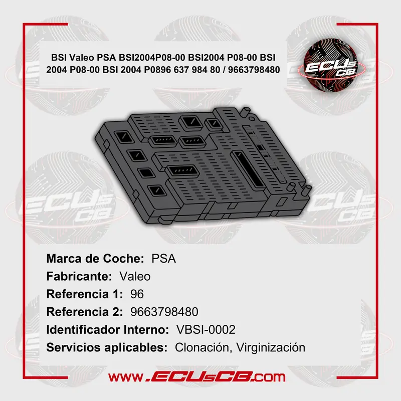 BSI Valeo PSA BSI2004P08-00 BSI2004 P08-00 BSI 2004 P08-00 BSI 2004 P0896 637 984 80 / 9663798480 BSI Valeo PSA BSI2004P08-00 BSI2004 P08-00 BSI 2004 P08-00 BSI 2004 P0896 637 984 80 / 9663798480_5B