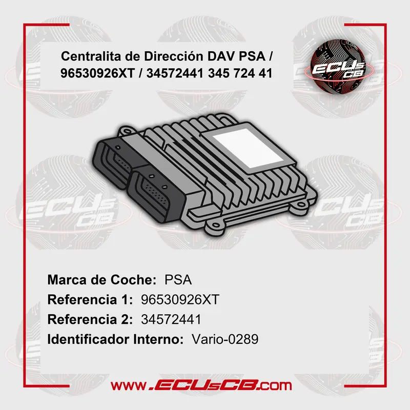 Centralita de Dirección DAV PSA / 96530926XT / 34572441 345 724 41 Centralita de Dirección DAV PSA / 96530926XT / 34572441 345 724 41_5B