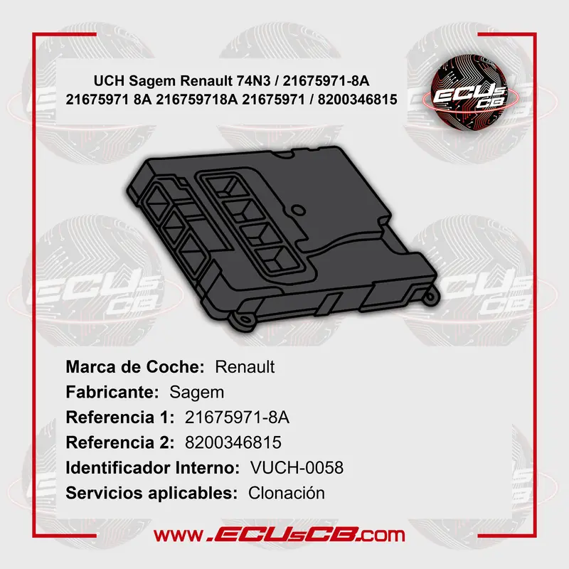 UCH Sagem Renault 74N3 / 21675971-8A 21675971 8A 216759718A 21675971 / 8200346815 UCH Sagem Renault 74N3 / 21675971-8A 21675971 8A 216759718A 21675971 / 8200346815_5B