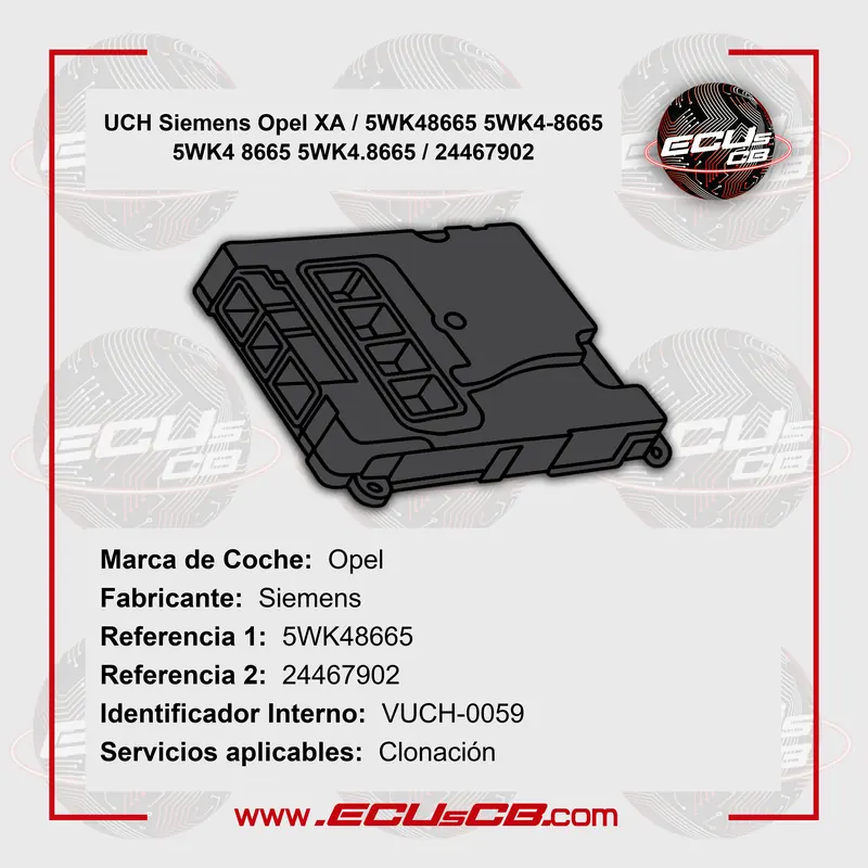 UCH Siemens Opel XA / 5WK48665 5WK4-8665 5WK4 8665 5WK4.8665 / 24467902 UCH Siemens Opel XA / 5WK48665 5WK4-8665 5WK4 8665 5WK4.8665 / 24467902_5B
