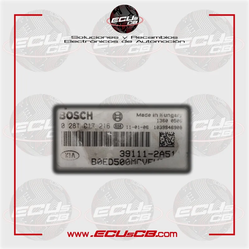 ECU BOSCH EDC17C08-5.23 / 0281017216 / 39111-2A511 Kia - EDC 17C08-5.23 / 0281 017 216 | 0 281 017 216 / 39111.2A511 | 39111 2A511 | 391112A511 ECU BOSCH EDC17C08-5.23 / 0281017216 / 39111-2A511 Kia - EDC 17C08-5.23 / 0281 017 216 | 0 281 017 216 / 39111.2A511 | 39111 2A511 | 391112A511 - Imagen 2