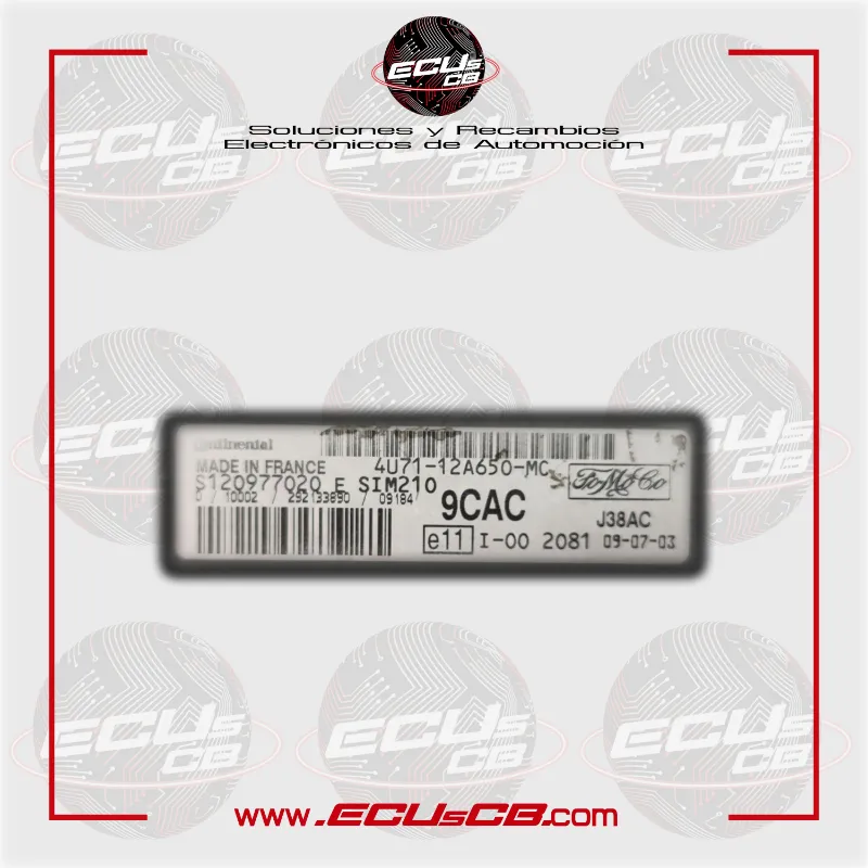 ECU Continental SIM210 / S120977020E / 4U71-12A650-MC Ford - SIM 210 / S 120977020 E | S120977020 E | S 120977020E | S120977020 | 120977020E | 120977020 / 4U71.12A650.MC | 4U71 12A650 MC | 4U7112A650MC ECU Continental SIM210 / S120977020E / 4U71-12A650-MC Ford - SIM 210 / S 120977020 E | S120977020 E | S 120977020E | S120977020 | 120977020E | 120977020 / 4U71.12A650.MC | 4U71 12A650 MC | 4U7112A650MC - Imagen 2